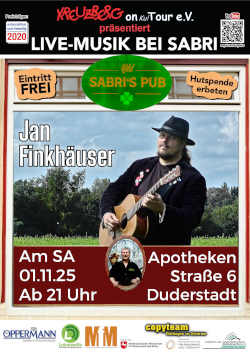Jan Finkhäuser *live* im Old Sabri's Pub (Veranstaltung des Kreuzberg on KulTour e.V.)